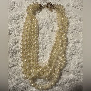 Beautiful gathered pearl necklace